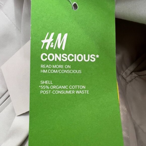 H & M Conscious Collection Mens Long Sleeve Lined Jacket Size 42R NWT - Picture 8 of 10